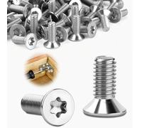 Mbsomnus 30pcs Vis Tête Fraisée M4x10mm Torx Vis M4 Acier Inoxydable A2 V2A | Entraînement Torx/Hex Interne, Plate Standard, pour Bois, Meubles Intérieurs et Travaux Métalliques