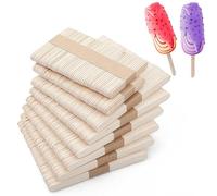 Mbsomnus 400pcs Batonnet En Bois, Baton De Glace En Bois, Baton Glace, Creatif BâTons De Bois Bricolage Naturel Pour Adulte, Travaux Artisanat, Abaisse Langue