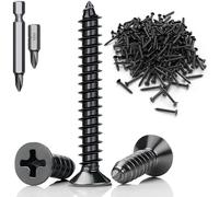 Mbsomnus 60 Pièces Vis a Bois M3x30 mm Vis Bois Autotaraudeuses à Tête Plate Croisée Noire Acier inoxydable 304 pour Installation Fenêtres Bureau Meubles Equipements Bricolage