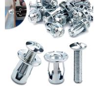 Mbsomnus Ancrages métalliques Câbles M6 x 25, 30 Pièces Écrous à Fleur Jack Nuts D'expansion Chevilles Câbles Fixations Mince Kit de Différentes Tailles pour Murs Mince Portes Creuses Feuille de Fer