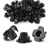 Mbsomnus Écrous à Griffes M6 x 10 mm Ecrou Prisonnier 30 Pièces Insert Bois Acier Au Carbone avec 4 Pointes à Enfoncer Insert Fileté Bois pour le Bois les Planches Meubles Murs d'Escalade DIY