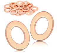 Mbsomnus Joint Cuivre Vidange M20 x 26 mm Joint Bouchon Vidange 10 Pièces Rondelles Bouchon de Vidange Voiture pour L'étanchéité Raccordement Conduites D'huile Accessoires de Carburant