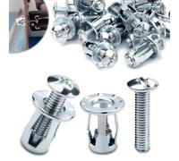 Mbsomnus Lot de 15 ancrages métalliques M8 x 30 pour murs minces et portes creuses en tôle de fer