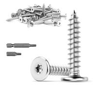 Mbsomnus M5x30 mm Vis a Bois 35 Pièces Vis Torx à Tête Plate Acier Inoxydable 304 pour Armoires Planchers en Bois Étagères de Rangement Bricolage Meubles
