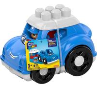 Mega Bloks First Builders Véhicule de Police, Voiture et Jeu de Construction, 6 Pièces, Jouet pour Bébé et Enfant de 1 à 5 Ans, GCX08