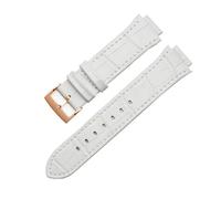 MBUIOPJ Bracelet de montre compatible avec les bracelets de montre en cuir Swarovski for femmes, séries 5027127, 5027131, 5080602 et 5096008, 21 mm à 14 mm(White rose gold)
