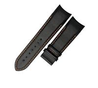 MBUIOPJ Bracelet de montre en cuir de veau véritable, compatible avec les bracelets de montre Tissot COUTURIER T035, T035617, 627, T035439, 22/23/24 mm, boucle brossée(Black orange -NK,24mm)