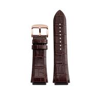 MBUIOPJ Bracelet de montre en cuir véritable 22 mm compatible avec les montres Gu-ess W0247G3 W0040G7/0040G3(Brown rose gold)
