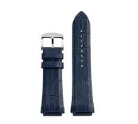 MBUIOPJ Bracelet de montre en cuir véritable 22 mm compatible avec les montres Gu-ess W0247G3 W0040G7/0040G3(Blue silver)