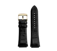 MBUIOPJ Bracelet de montre en cuir véritable 22 mm compatible avec les montres Gu-ess W0247G3 W0040G7/0040G3(Black gold)