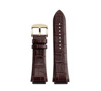 MBUIOPJ Bracelet de montre en cuir véritable 22 mm compatible avec les montres Gu-ess W0247G3 W0040G7/0040G3(Brown gold)