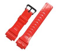 MBUIOPJ Bracelet de montre en résine de silicone compatible avec Casio AQ-S810w/800 AQS810WC 5208 TRT-110H AEQ-110w AE-1000W W-735H SGW-300H MRW-200H F-180WH(Bright red bk)