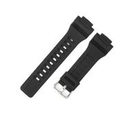 MBUIOPJ Bracelet de montre en résine de Silicone, Compatible avec Casio AQ-S810w 800 W-735H TRT-110H AEQ-110w AE-1000W SGW-300H MRW-200H F-180WH, 18mm(Black-Steel-K5)