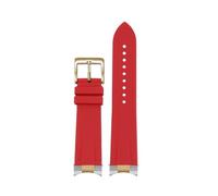 MBUIOPJ Bracelet de montre en silicone souple compatible avec TUDOR Black Bay 1958 M79030 M79230/79220 M7939G1 20 mm 22 mm, bracelet de montre incurvé en caoutchouc, ceinture de sport(Red-Gold,20mm)