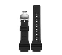 MBUIOPJ Bracelet de montre étanche en résine et silicone for homme et femme Casio 20 mm (MCW-200H, AE-1400, 18 mm, AE1500WH, WS-1400H/1300)(Black-silver,20mm-MCW-200H)