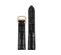 MBUIOPJ Bracelet de rechange en cuir véritable compatible avec Cartier Tank Solo for hommes et femmes, chaîne de montre bleu, rouge, rose, bracelet de montre, ceinture 16, 18, 20 mm(Black gold,20mm)