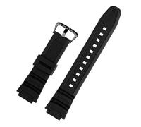 MBUIOPJ Bracelet en caoutchouc compatible avec les montres Casio W-218h / F-108 AE1200 / 1000/1300, bracelet en résine et silicone(Black Black Buckle)