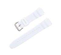 MBUIOPJ Bracelet en caoutchouc compatible avec les montres Casio W-218h / F-108 AE1200 / 1000/1300, bracelet en résine et silicone(White Silver)