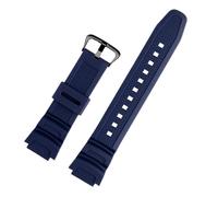 MBUIOPJ Bracelet en caoutchouc compatible avec les montres Casio W-218h / F-108 AE1200 / 1000/1300, bracelet en résine et silicone(Blue Black Buckle)