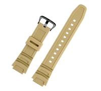 MBUIOPJ Bracelet en caoutchouc compatible avec les montres Casio W-218h / F-108 AE1200 / 1000/1300, bracelet en résine et silicone(Rice Yellow Black)