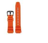 MBUIOPJ Bracelet en caoutchouc compatible avec les montres Casio W-218h / F-108 AE1200 / 1000/1300, bracelet en résine et silicone(Orange black)
