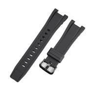 MBUIOPJ Bracelet en caoutchouc de silicone compatible avec les montres Casio GST210 GST-W110/S130/B100/S100G/S110/410(Black Black Buckle)