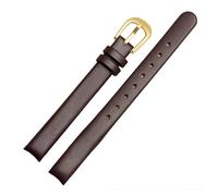 MBUIOPJ Bracelet en cuir 10 mm compatible avec le bracelet courbé Calvin Klein noir marron bleu blanc compatible avec la montre à quartz for femme K43231CS K43232(Brown g)