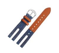 MBUIOPJ Bracelet en cuir et toile for femme, compatible avec Vivienne Westwood VV168GYTN, accessoire tendance et creux for dames(Deep blue sk)