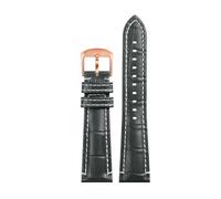 MBUIOPJ Compatible avec la montre Armani AR1862, bracelet en cuir de vache véritable for homme, 22 x 18 mm, bleu, 1892, 1947, 1861, 1979, texture crocodile(Gray white line RG)