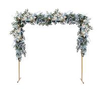 MBUYI Arche de Mariage Carrée en Métal Doré, 2 m x 2 m, Support d'Arche de Ballons, Support d'Arc pour Anniversaires, Fêtes, Banquets