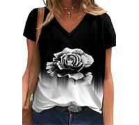 MBVFD Femmes Mode T-Shirts Été Manches Courtes Casual Tops Butterfly High Street Tee 5XL Taille Vêtements Loose