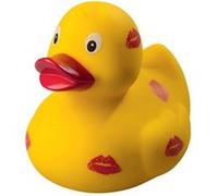 Mbw - canard de bain bisous - 31163 jaune et rouge G