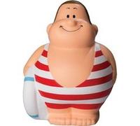 Mbw - Figurine squeezie Mr Bert nageur - 24260 - raye rouge et blanc G