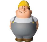 Mbw - Figurine squeezie Mr Bert ouvrier - gris et jaune - 24261 G