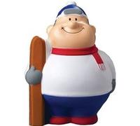 Mbw - Figurine squeezie Mr Bert skieur - 24281 - blanc et bleu G
