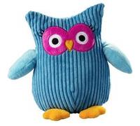 Mbw - Peluche chouette cotelee Owl - 60517 - bleu Bleu G