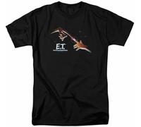 MBWECWS E.T. The Extra Terrestrial Poster T Shirt Mens Licensed Classic 80S Movie Black(X-Large)