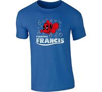 MBWECWS Finding Francis T-Shirt - Funny Fan Wade Wilson Inspired Clown Fish Mens Top Blue XL Sapphire(Small)