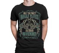 MBWECWS Finest Ukulele Players Born in November Music Birthday Christmas T-Shirt Black(Medium)