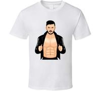 MBWECWS Finn Balor Wrestling Balor Club Demon Cartoon T Shirt White(X-Large)
