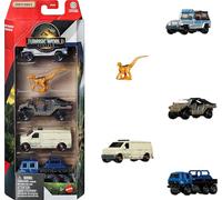 Mattel Matchbox Coffret Jurassic World 5 véhicules et dinosaure JGL60 Dès 3 ans