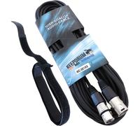 MC-001XX Câble microphone XLR mâle/1 x XLR femelle (10 m) + serre-câble Velcro (60 cm)