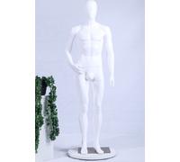 MC-1W Magnifique mannequin abstrait homme/femme peint en blanc mat