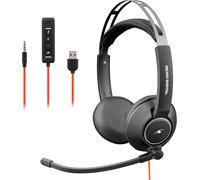 Mc 401 Casque Micro Pc Filaire Usb/3,5 Mm, Son Stéréo, Microphone Rotatif Antibruit, Ultra Confort, Contrôle Du Volume - Casque Professionnel Léger Idéal Télétravail (Usb+Jack)[J1679]