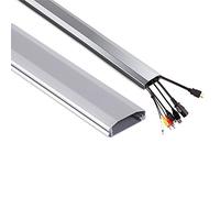 MC-693 Cable Canal Bande en Aluminium câble Organisateur 60x20x750mm Ouverture et Fermeture Facile (Argent)