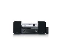 MC-760BK - Chaîne hi-fi avec platine vinyle et haut-parleurs - Radio Internet, DAB+, FM, Bluetooth, lecteur CD/MP3 - Noir