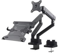 Mc-813 Support Écran Avec Ressort À Gaz Support Ordinateur Portable Support De Table Vesa 75X75 100X100 17"-32" Pour 1 Moniteur Et 1 Ordinateur (1Moniteur+1Ordinateur)
