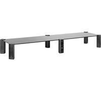 Mc-936 Support D'Écran Double Réglable En Hauteur Pour 2 Moniteurs Support D'Ordinateur Portable En Verre Trempé Support De Moniteur Pour Ordinateur Portable Jusqu'À 20 Kg Max.