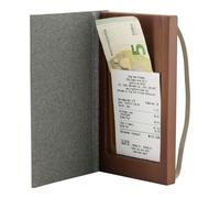[MC-DBBP-GY] Securit Pochette pour additions WOOD, en cuir et bois, gris