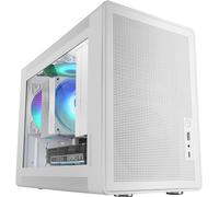 Mc-Elite, Boîtier Pc Micro-Atx Métal Haute Performance, Design Mesh Latéral Et Supérieur, 3 Ventilateur Fdb, Mini Tour Pc Pieds Et Poignées En Aluminium, Support Dual Psu Atx Et Sf[ZHB0729]